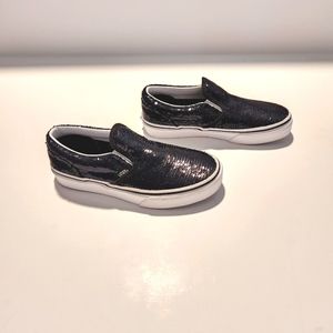 Kids Black Sequin Sneakers